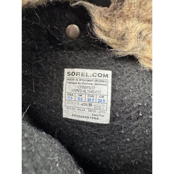 Sorel Joan Of Arctic Waterproof Winter Snow Boots Womens 7.5 Faux Fur Lined Blac - Picture 5 of 16